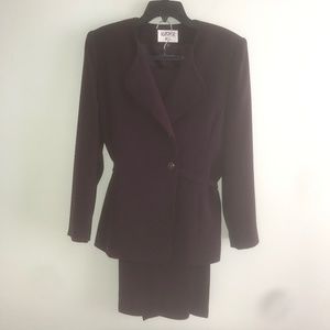 Kasper burgundy suit